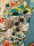 Handmade Beaded Earrings: Dentillium, Velvet Seed, Czech Seed Beads & Painted Beads