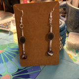 Handmade Beaded Earrings: Dentillium, Velvet Seed, Czech Seed Beads & Painted Beads