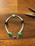 Handmade Child Bracelet Dentalium, Turquoises & Lava Beads or Amethyst, Abalone and Dentalium